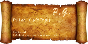 Pulai György névjegykártya